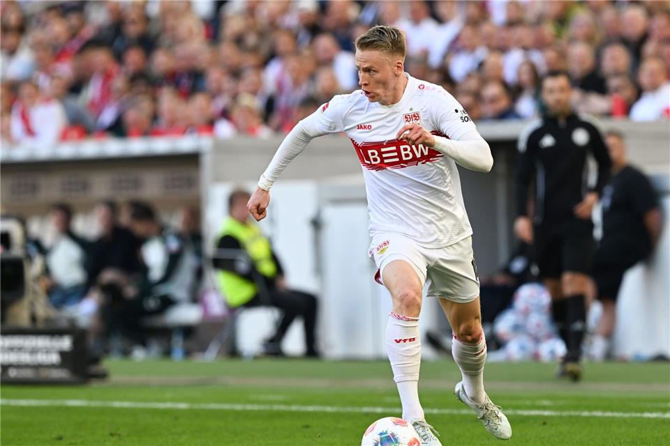Chris Führich erzielte beim klaren Testspielsieg einen Treffer. (Archivbild)Bernd Weißbrod/dpa