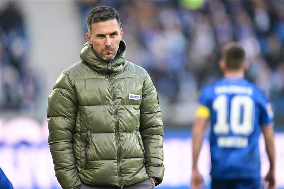 Christian Eichner sprach nach dem 2:2 des KSC gegen Hertha BSC von einem gerechten Unentschieden.Bernd Weißbrod/dpa