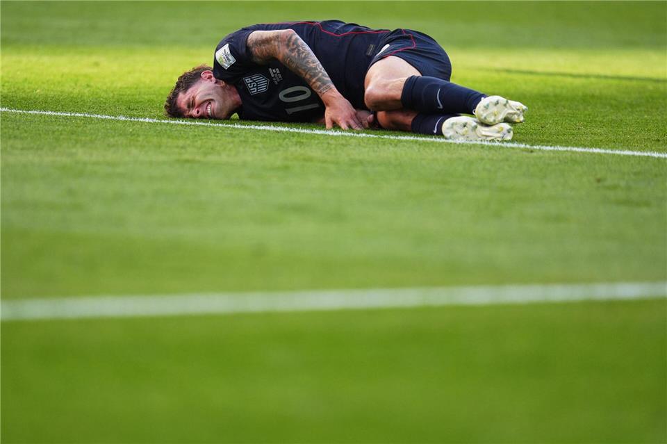 Christian Pulisic verletzte sich in der WM-Partie gegen Belgien. (Archivbild) Manu Fernandez/AP/dpa