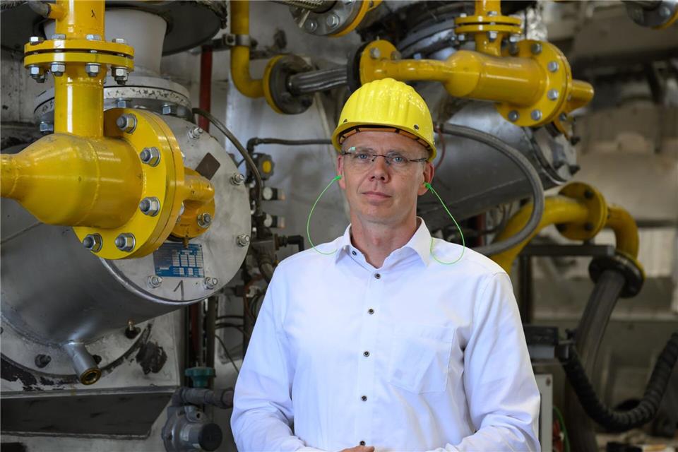 Christian Schwarz treibt den Wasserstoff-Einsatz bei HMT voran.Hendrik Schmidt/dpa