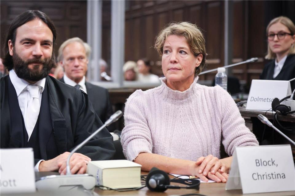 Christina Block ist angeklagt, die Entführung ihrer Kinder in Auftrag gegeben zu haben.Christian Charisius/dpa