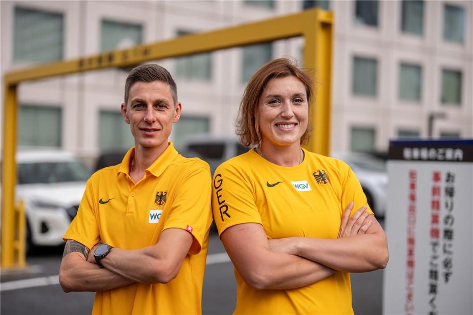 Christopher Linke und Kristin Pudenz sind die ersten deutschen Starter. Michael Kappeler/dpa