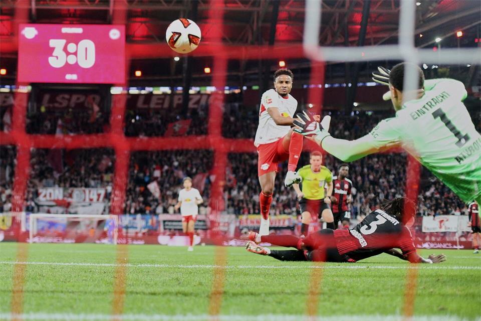 Christopher Nkunku erzielt sein drittes Tor.Jan Woitas/dpa