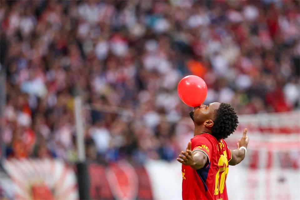 Christopher Nkunku erzielte sein erstes Tor seit seiner Rückkehr nach Leipzig.Jan Woitas/dpa