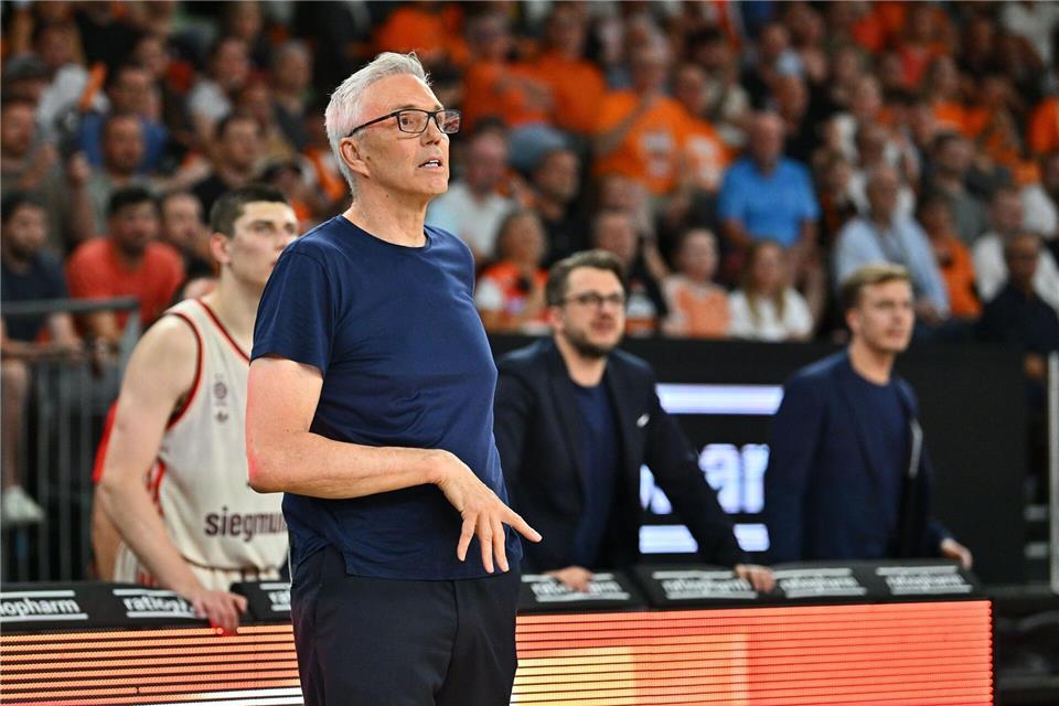 Coach Gordon Herbert sah den ersten Sieg des FC Bayern München in dieser Euroleague-Saison.Jan-Philipp Strobel/dpa
