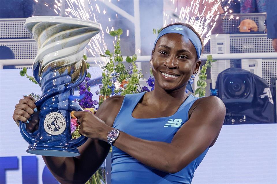 Coco Gauff setzte sich im Finale gegen Jessica Pegula durch.Scott Stuart/ZUMA Press Wire/dpa