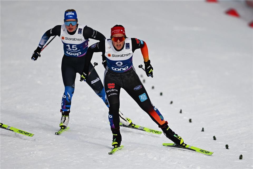 Coletta Rydzek aus Oberstdorf belegte in Toblach zum Start der Tour de Ski Platz zwei.Hendrik Schmidt/dpa