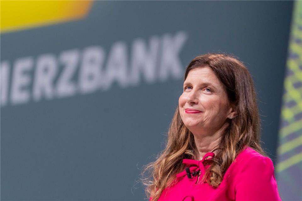 Commerzbank-Chefin Orlopp will die Übernahme gestalten. (Archivbild)Andreas Arnold/dpa