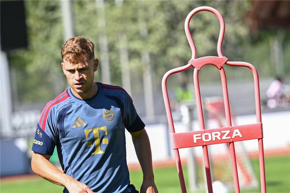 DFB-Kapitän Joshua Kimmich ist im Training zurück.Angelika Warmuth/dpa