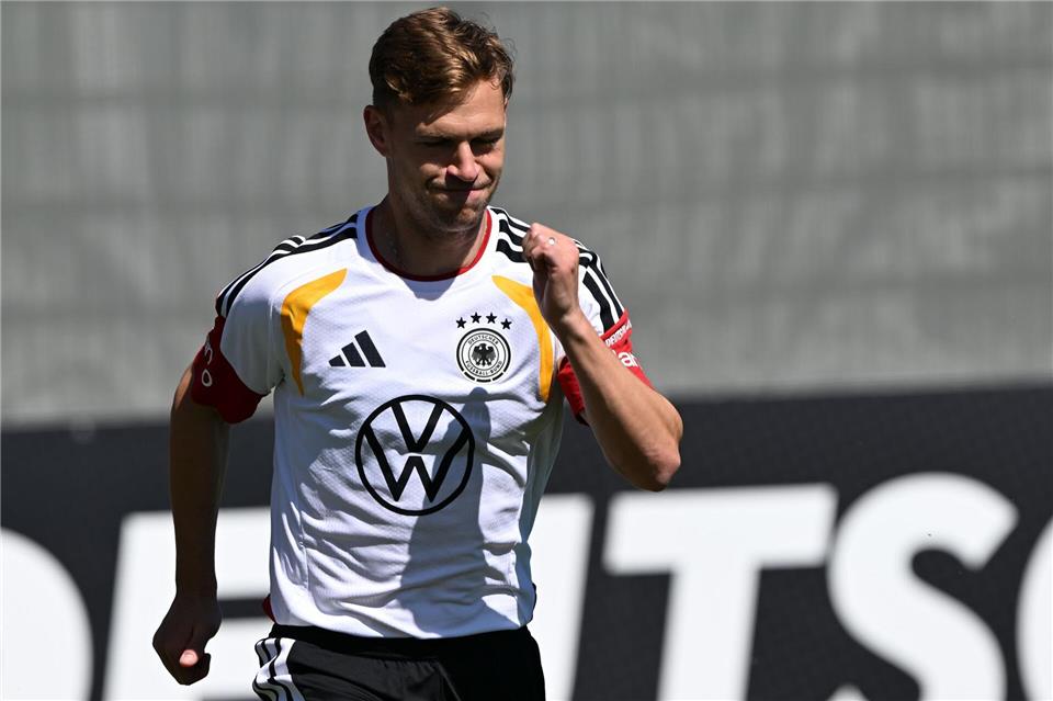 DFB-Kapitän Joshua Kimmich trainiert im Camp der Nationalmannschaft. Federico Gambarini/dpa