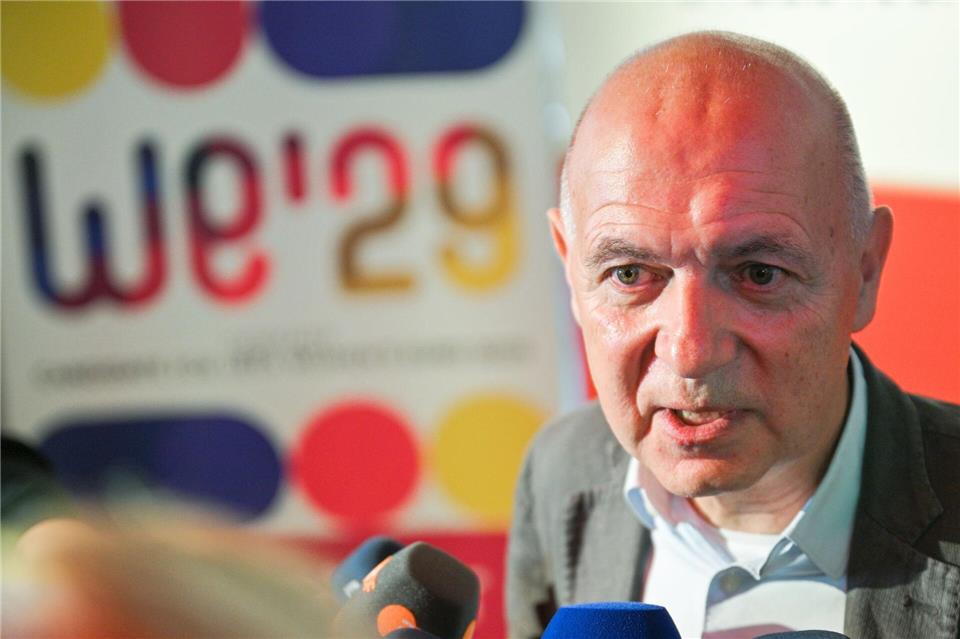 DFB-Präsident Bernd Neuendorf denkt „perspektivisch“ an eine Männer-WM in DeutschlandSebastian Gollnow/dpa