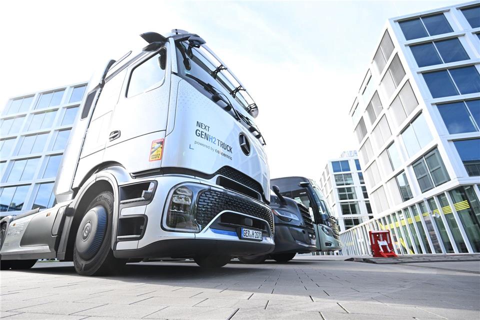 Daimler Truck erwartetet mehr Absatz in Nordamerika. (Archivbild)Bernd Weißbrod/dpa