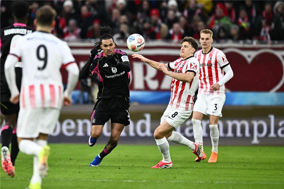 Damion Downs feierte sein Debüt im HSV-TrikotSilas Stein/dpa