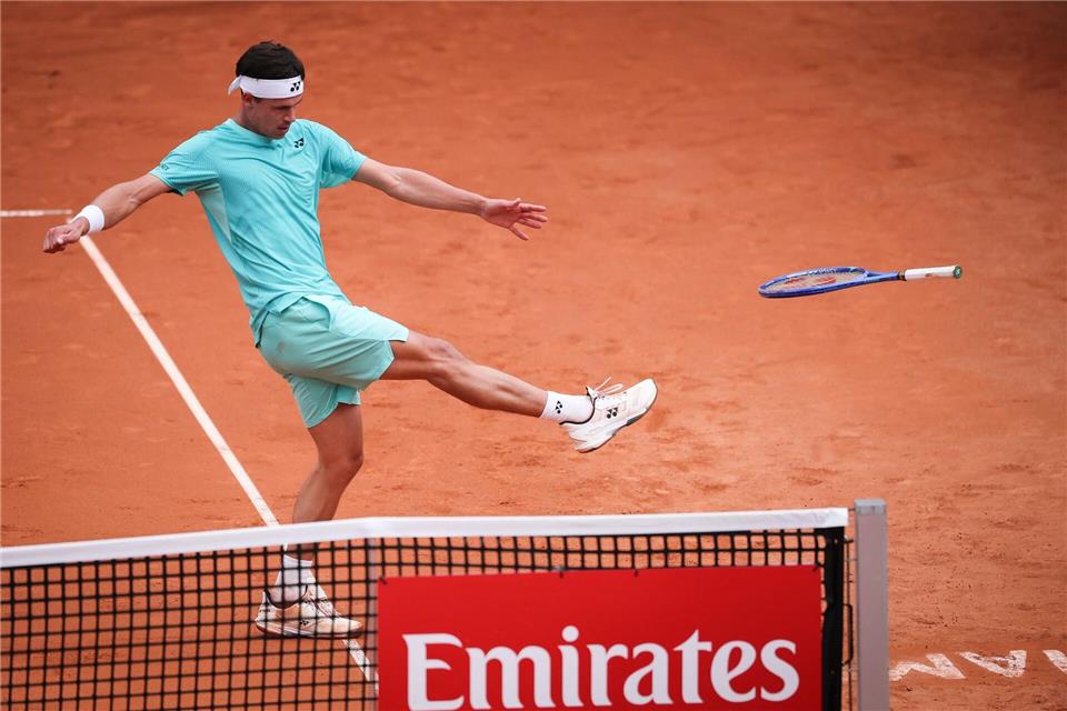 Daniel Altmaier ist im Viertelfinale des Hamburger Tennis-Turniers ausgeschieden.Christian Charisius/dpa