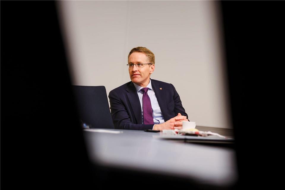 Daniel Günther im Interview im Landeshaus.Frank Molter/dpa