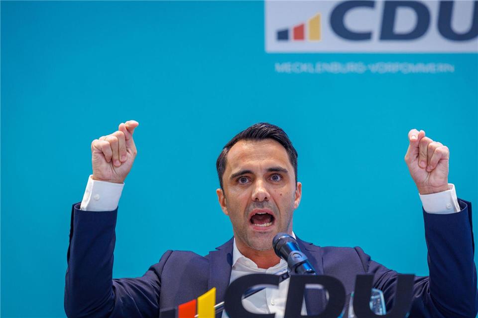 Daniel Peters ist Spitzenkandidat für die Landtagswahl und CDU-Landeschef in MV. Jens Büttner/dpa