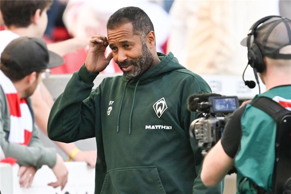 Daniel Thioune bleibt Werder-Trainer - wenn er den Klassenverbleib schafft. Bernd Weißbrod/dpa