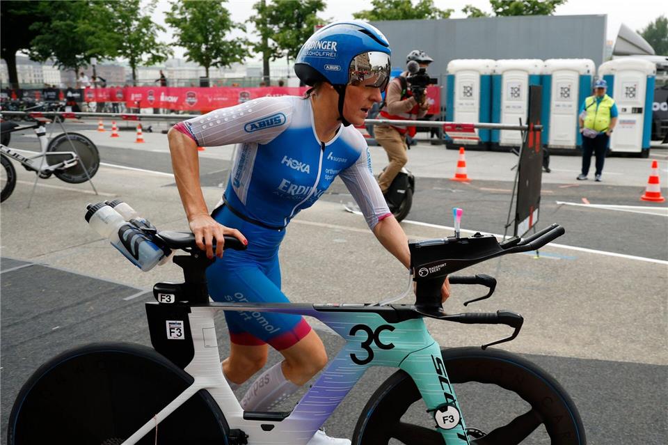 Daniela Bleymehl ist seit über 15 Jahren Profi-Triathletin. (Archivbild)Ingo Kutsche/dpa
