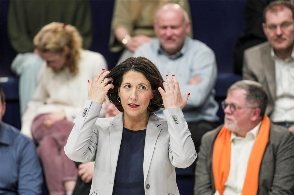 Daniela Schmitt und ihre FDP gehören dem nächsten Landtag wahrscheinlich nicht mehr an.Andreas Arnold/dpa