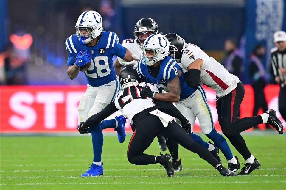 Dank Running Back Jonathan Taylor liegen die Colts auf Playoff-Kurs. Sebastian Christoph Gollnow/dpa