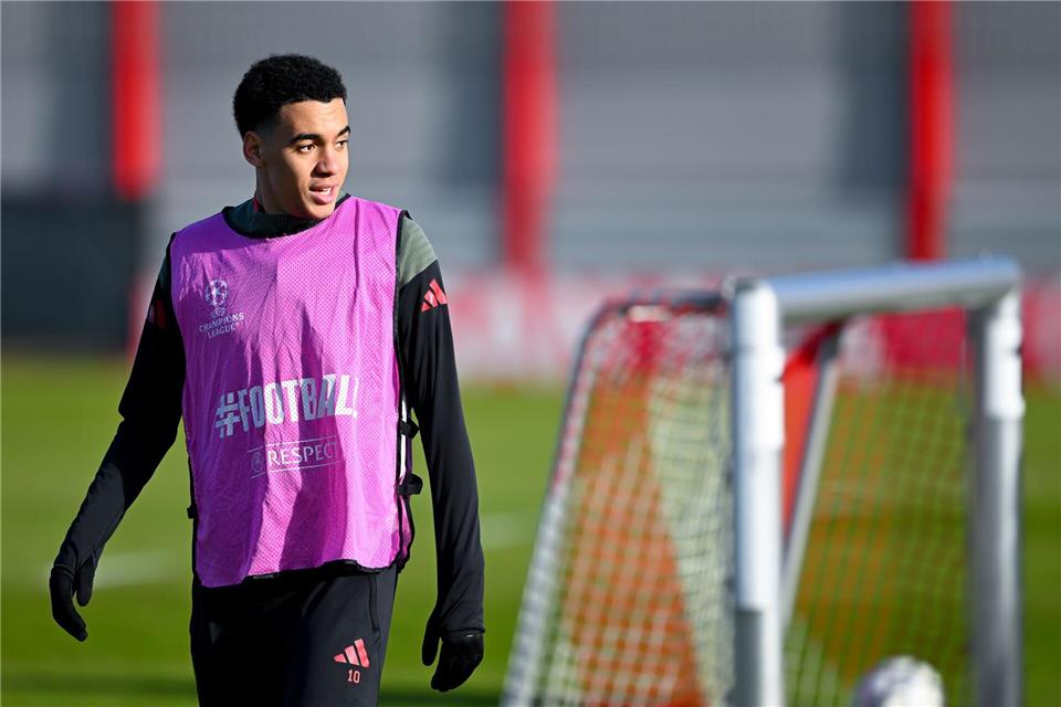 Darf er sein Comeback in der Champions League geben? Jamal Musiala.Sven Hoppe/dpa