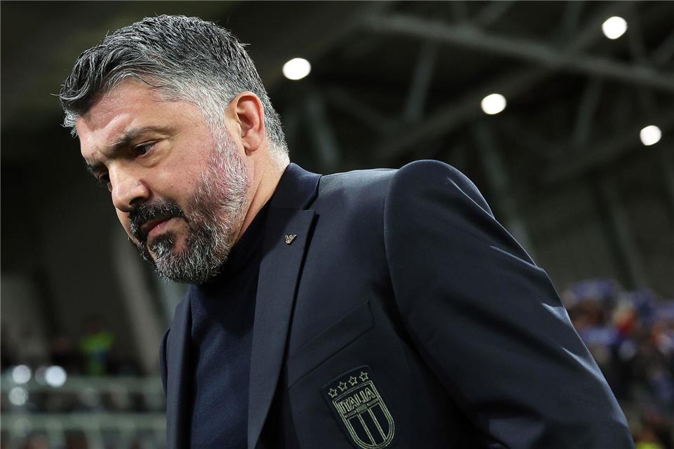 Darf erst einmal aufatmen: Italiens Nationaltrainer Gennaro Gattuso Marco Iacobucci/LiveMedia-IPA/ZUMA Press Wire/dpa