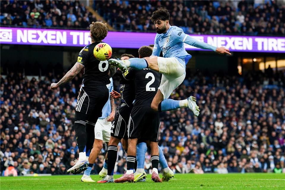 Das 2:0 durch Josko Gvardiol für Manchester City.Martin Rickett/PA Wire/dpa