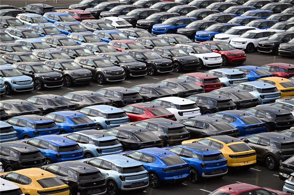 Das Angebot an Ford-Elektroautos ist groß, die Nachfrage eher gering. Federico Gambarini/dpa