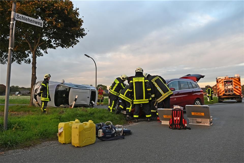 Das Auto der 22-Jährigen Vredenerin überschlug sich bei dem Unfall.