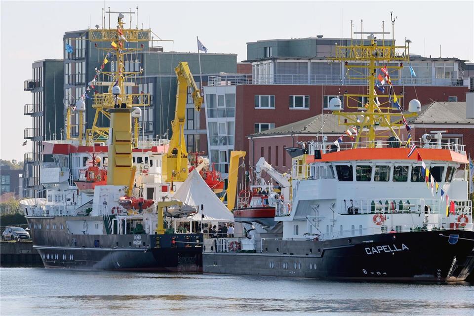 Das BSH verfügt über fünf Schiffe für die Arbeit in Nord- und Ostsee.Bernd Wüstneck/dpa
