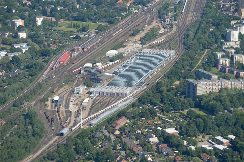 Das Bahnbetriebswerk Hamburg-Eidelstedt (Archivbild). Das Gericht machte für seine Entscheidung Rechtsfehler im Entwässerungskonzept geltend.Marcus Brandt/dpa