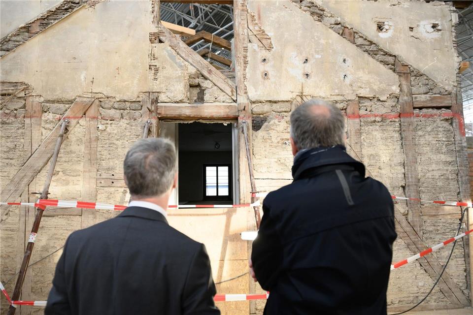 Das Dachgeschoss des Stadtschlosses Wiesbaden 2019 vor der Dachsanierung. (Archivbild) Silas Stein/dpa