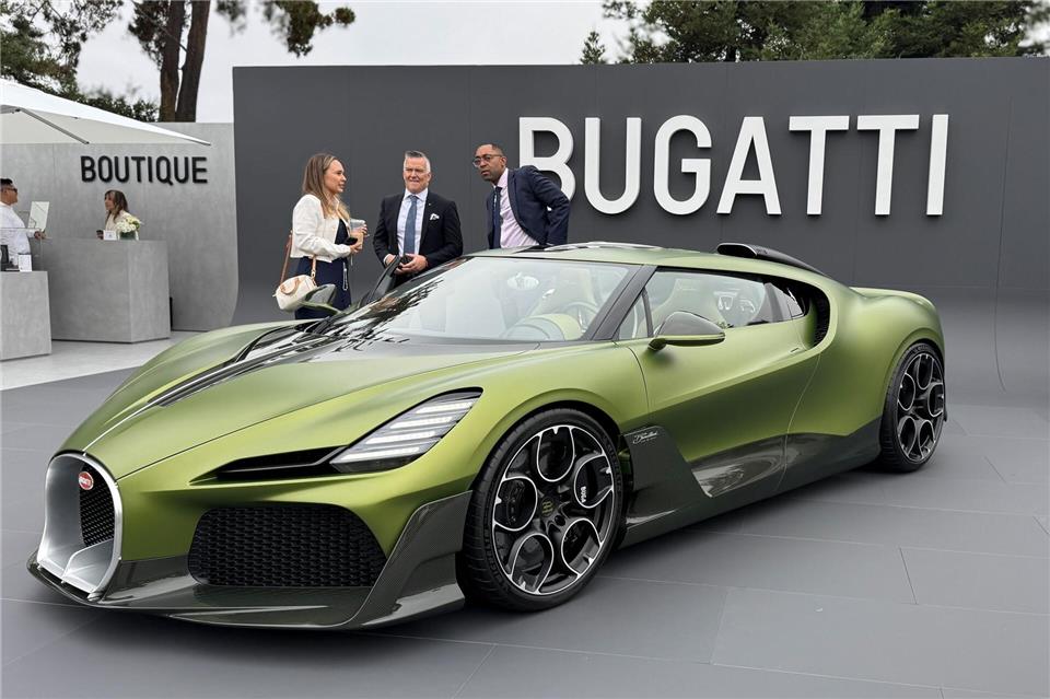 Das Einzelstück Brouillard von Bugatti wurde auf der Car Week im kalifornischen Monterey gezeigt. Thomas Geiger/dpa-tmn