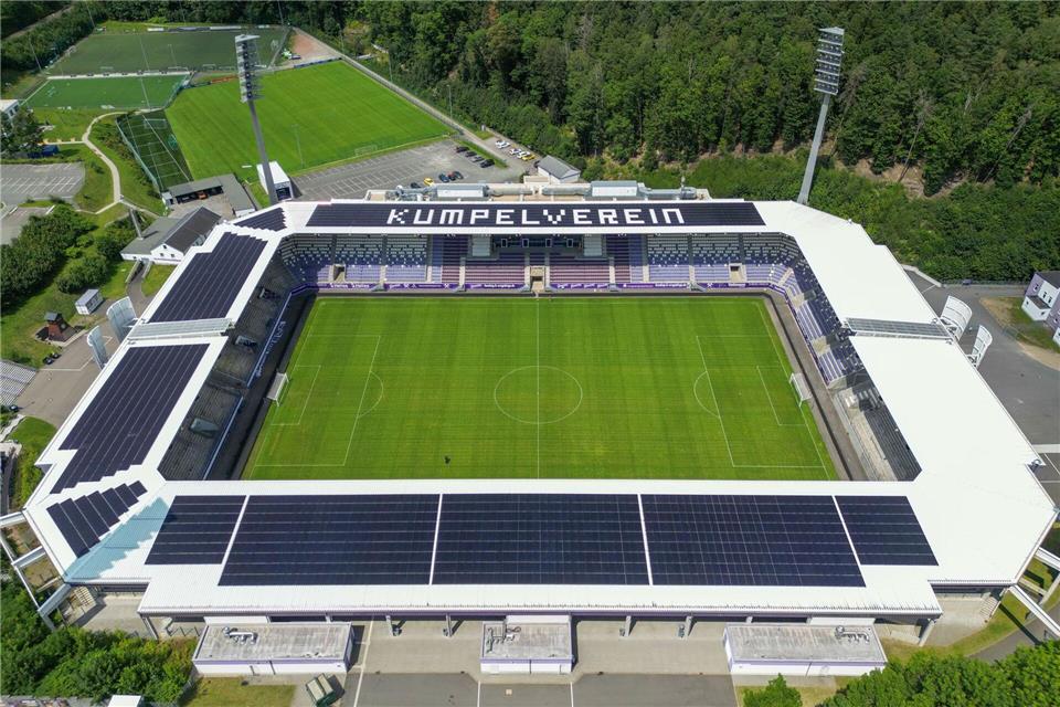 Das Erzgebirgsstadion in Aue erhält den Namenszusatz „eins“Jan Woitas/dpa