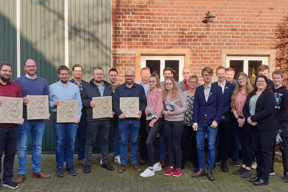 Das Fanfarencorps Raesfeld hat auf seiner Mitgliederversammlung treue Mitglieder geehrt.