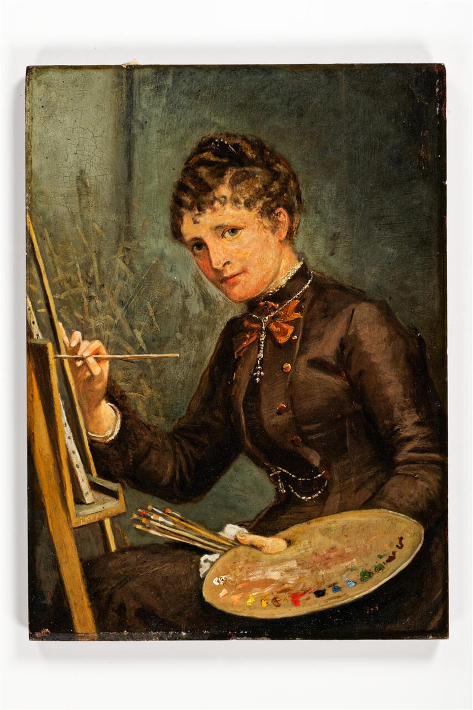 Das Farb hat fünf Gemälde von Julia Schily-Koppers zur Ausstellung beigesteuert.