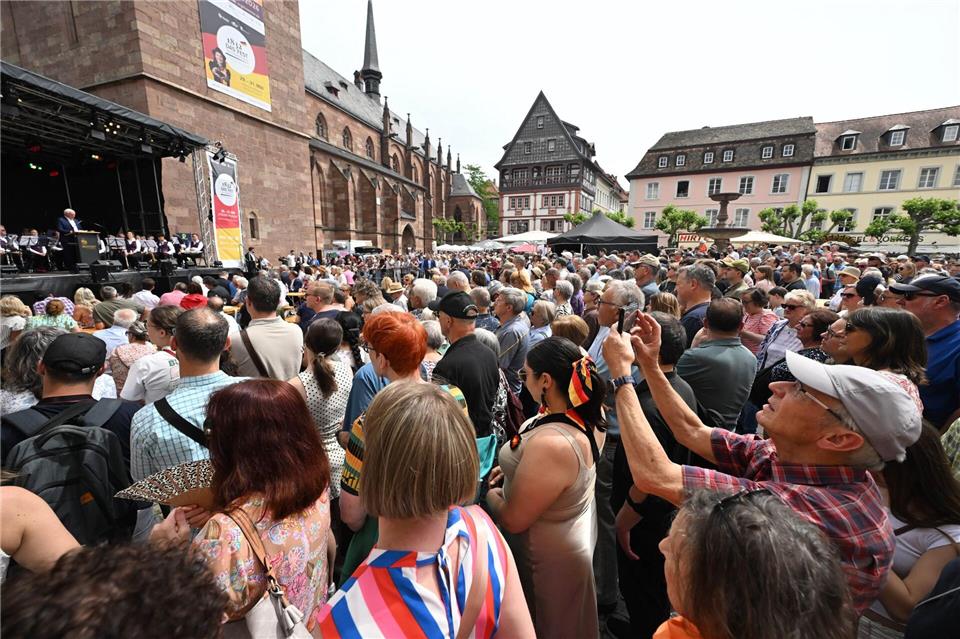Das „Fest der Demokratie“ wurde von Bundespräsident Steinmeier eröffnet.Uli Deck/dpa