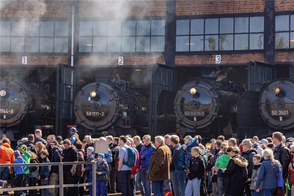 Das Fest ist ein Highlight für Eisenbahnfans.Jürgen Lösel/dpa