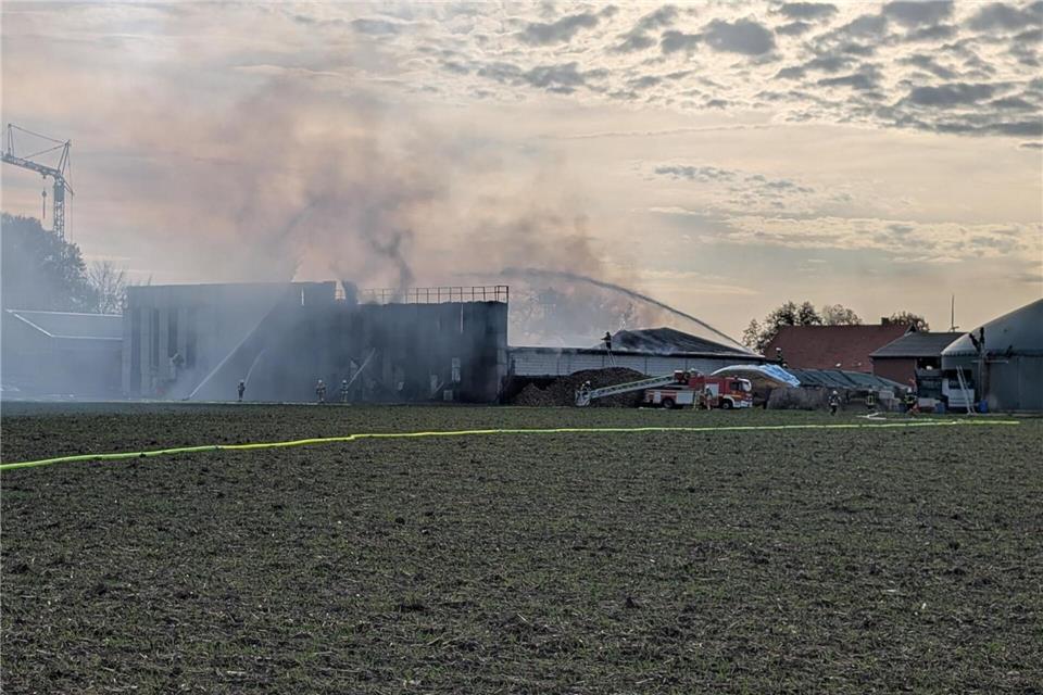 Das Feuer brach gegen Mittag aus.David Poggemann/Nord-West-Media TV /dpa