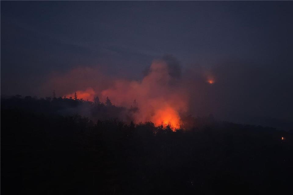 Das Feuer war am Samstagnachmittag in einem Waldgebiet ausgebrochen.Kevin Schößler/dpa