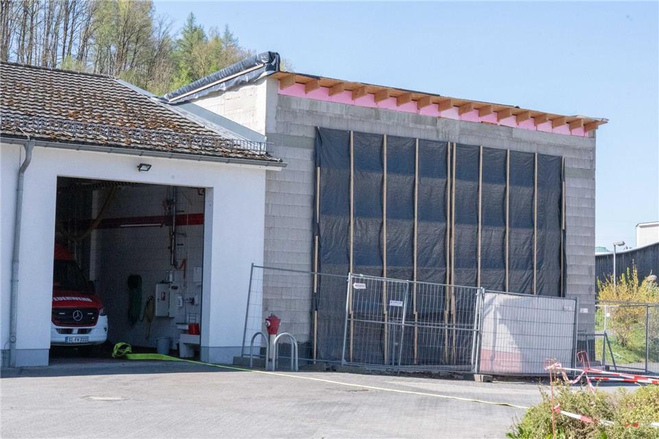 Das Feuerwehrgerätehaus war mit 250.000 Euro Baukosten geplant.Benjamin Westhoff/dpa