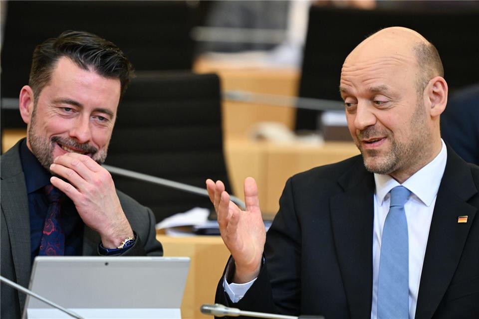 Das Führungsduo der hessischen AfD tritt beim Landesparteitag zur Wiederwahl an. (Archivbild)Arne Dedert/dpa