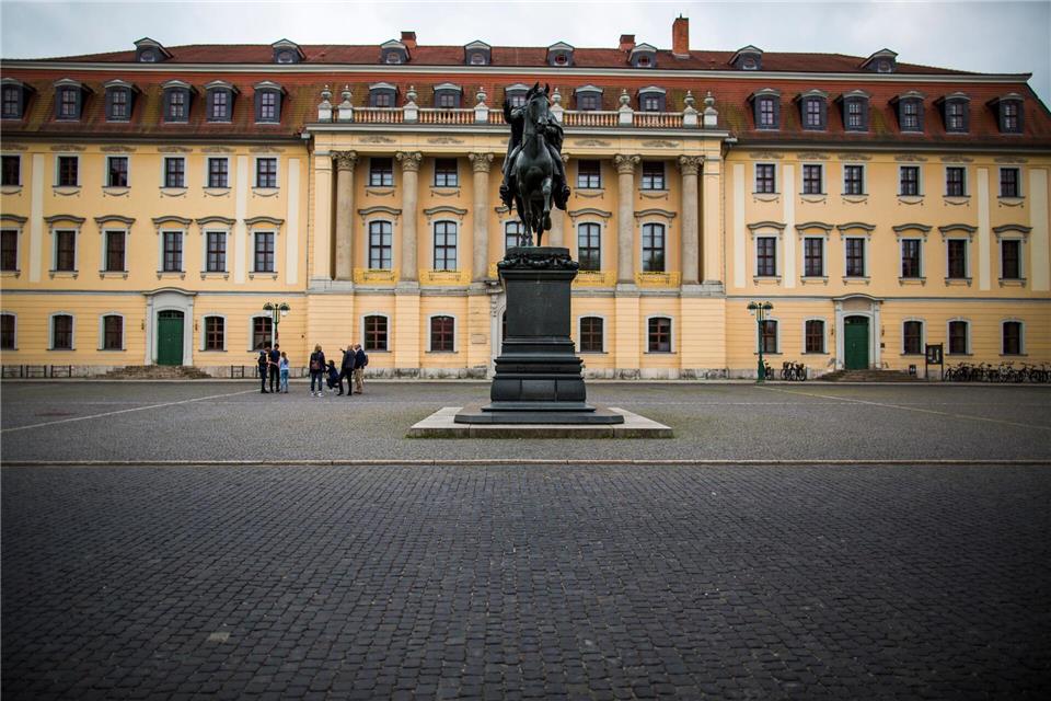 Das Gebäude der Musikhochschule „Franz Liszt“ im Stadtzentrum von Weimar (Archivbild).Carsten Koall/dpa-Zentralbild/dpa