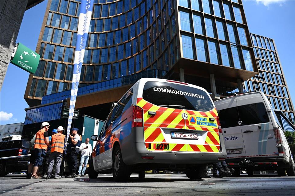 Das Gebäude in der Brüsseler Innenstadt wird umgebaut.Michael Brandt/dpa