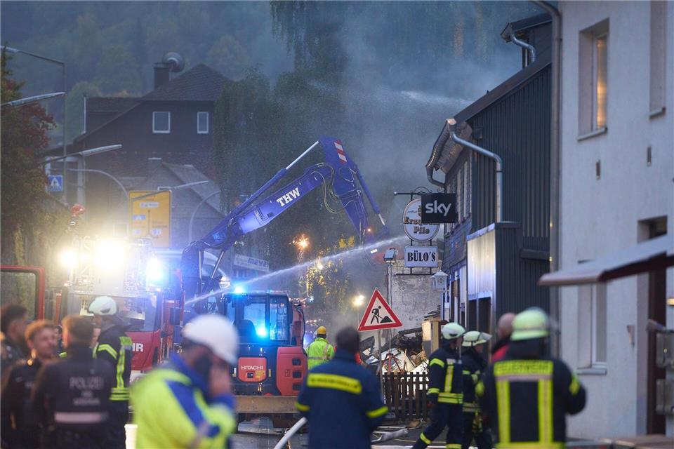 Das Gebäude ist komplett zerstört.Thomas Frey/dpa