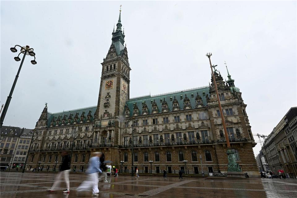 Das Hamburger Rathaus: Der Senat hat seinen Geschäftsbericht zum Haushalt vorgelegt. David Hammersen/dpa