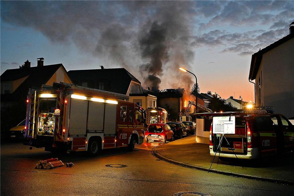Das Haus brannte komplett ab.Bronnhuber/Feuerwehr München/dpa