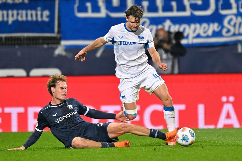 Das Hinspiel in Bochum verlor die Hertha. (Archivbild)Ulrich Hufnagel/dpa