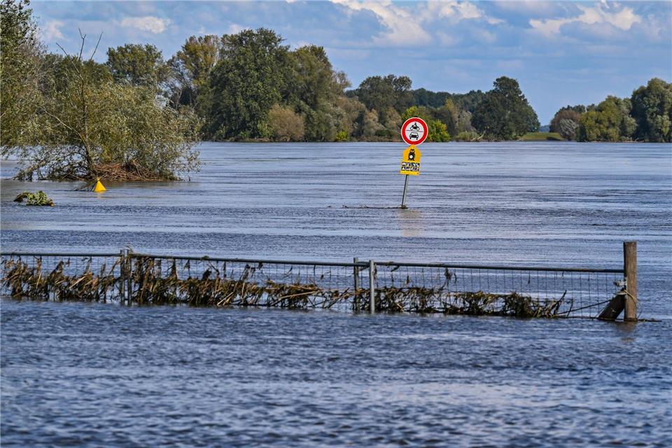 Das Hochwasser an der Oder geht zurück.Patrick Pleul/dpa