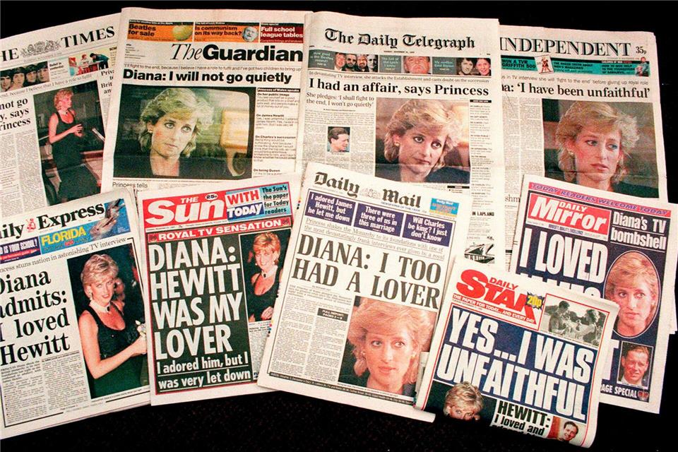 Das Interview beherrschte am Tag nach der Ausstrahlung die Titelseiten britischer Medien. (Archivbild)Martin Cleaver/AP/dpa